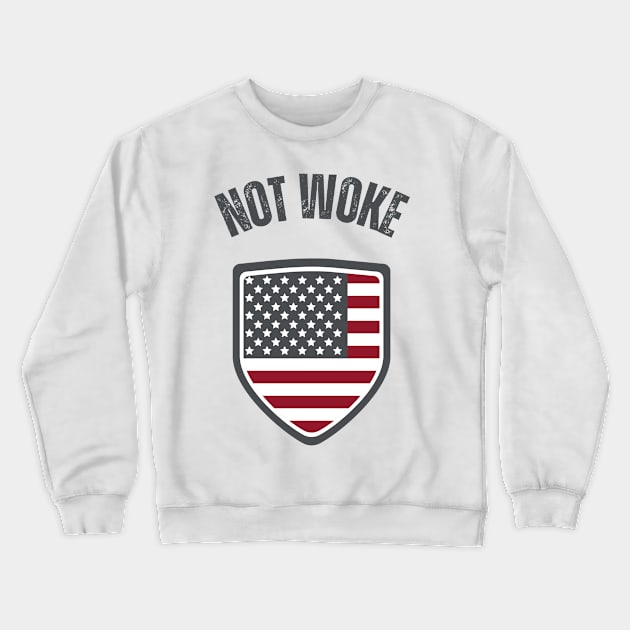 Not woke Crewneck Sweatshirt by la chataigne qui vole ⭐⭐⭐⭐⭐